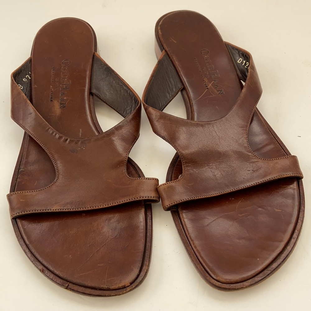 COLE HAAN BROWN LEATHER FLATS 8.5